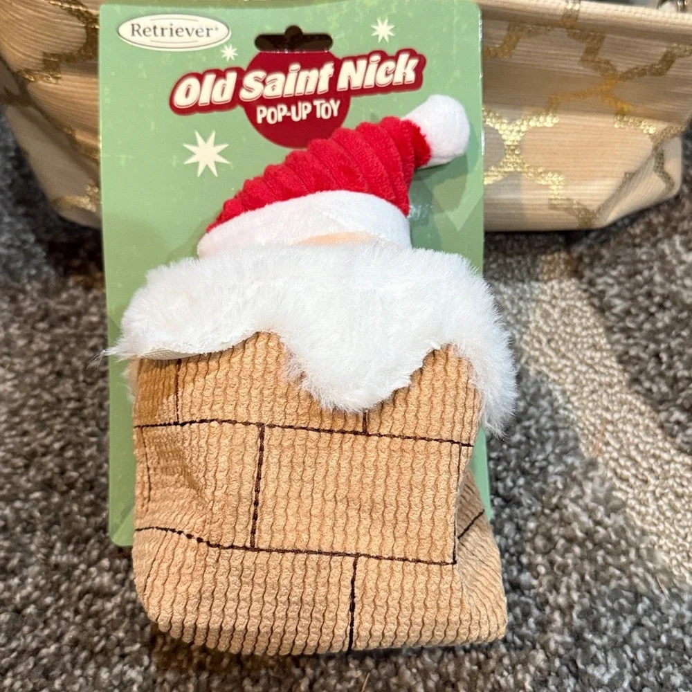 New. Old Saint Nick Holiday Pop-Up Toy for Dogs. 🎅🏻 🐕